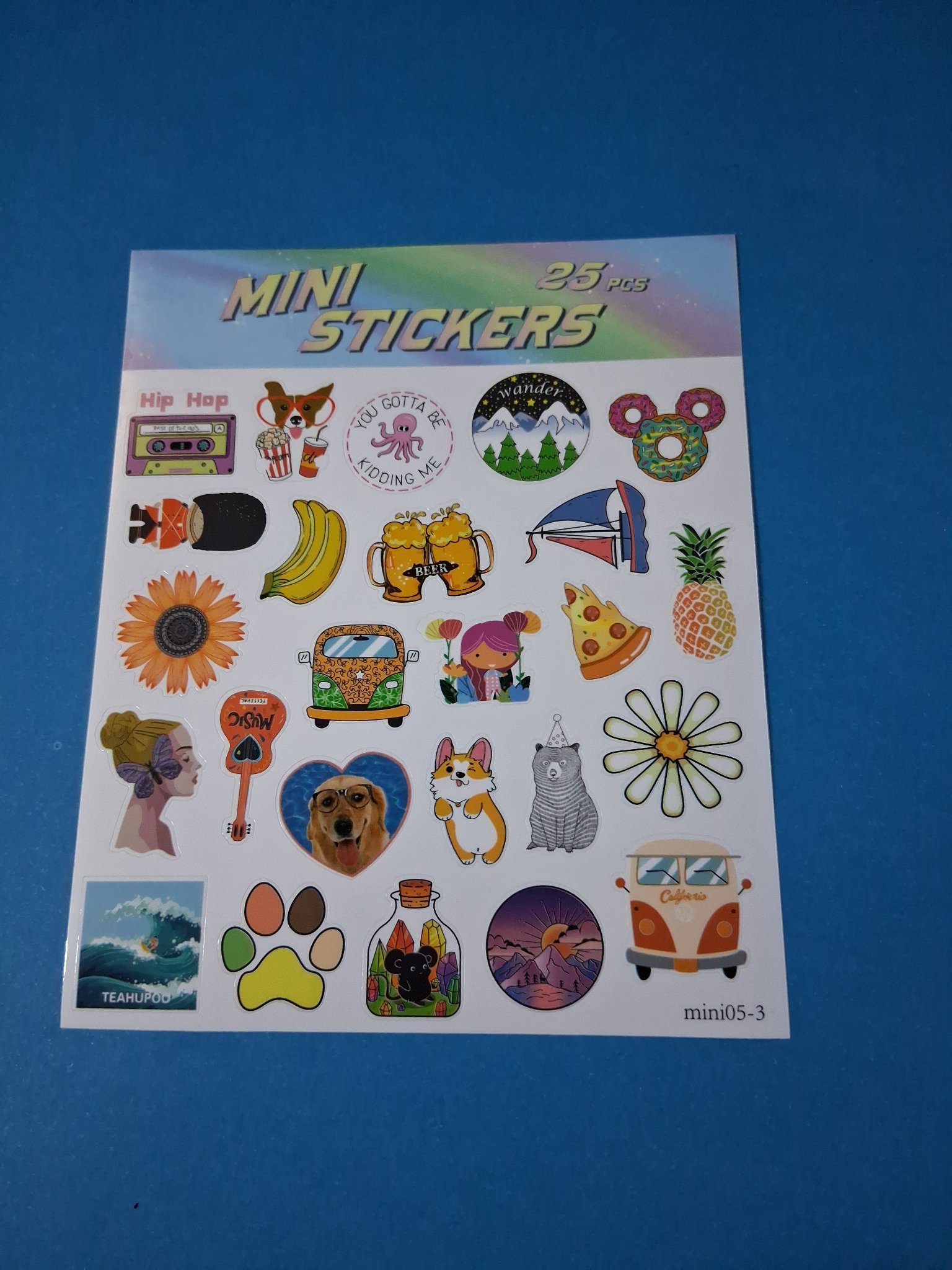 Sticker Pack — 44L Mini Stickers 25pcs (mini05-3 Vibes & Animals)